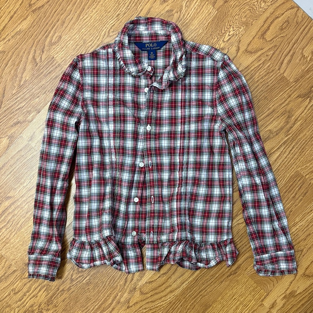 Polo Ralph Lauren Red and White Plaid Shirt